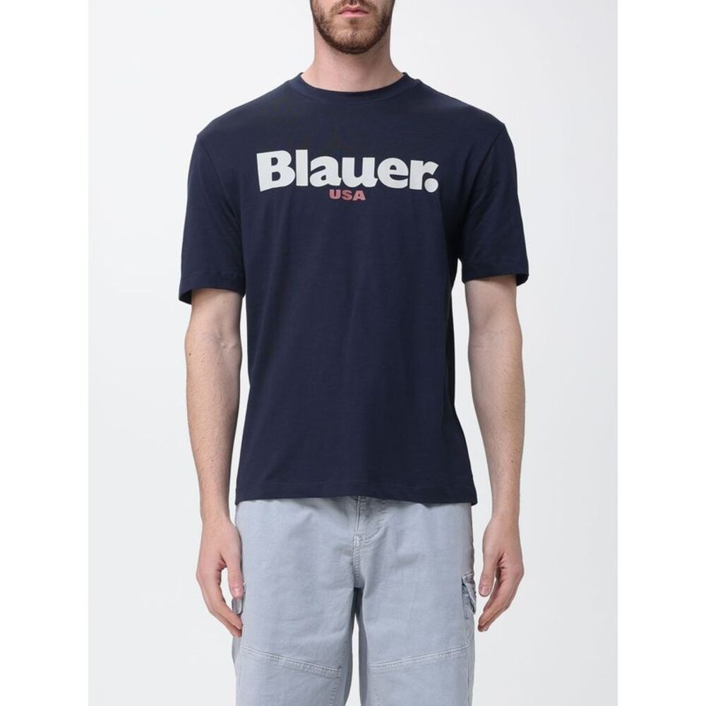 Blauer T-Shirt Men Blue